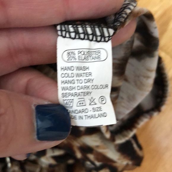 Stretchy Animal Print Strapless Jumpsuit - Picture 6 of 6